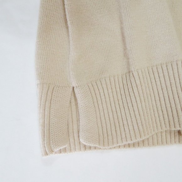 Nanette Lepore Women's Sweater Size M 100% 2 Ply Cashmere Oatmeal Beige - Picture 12 of 13